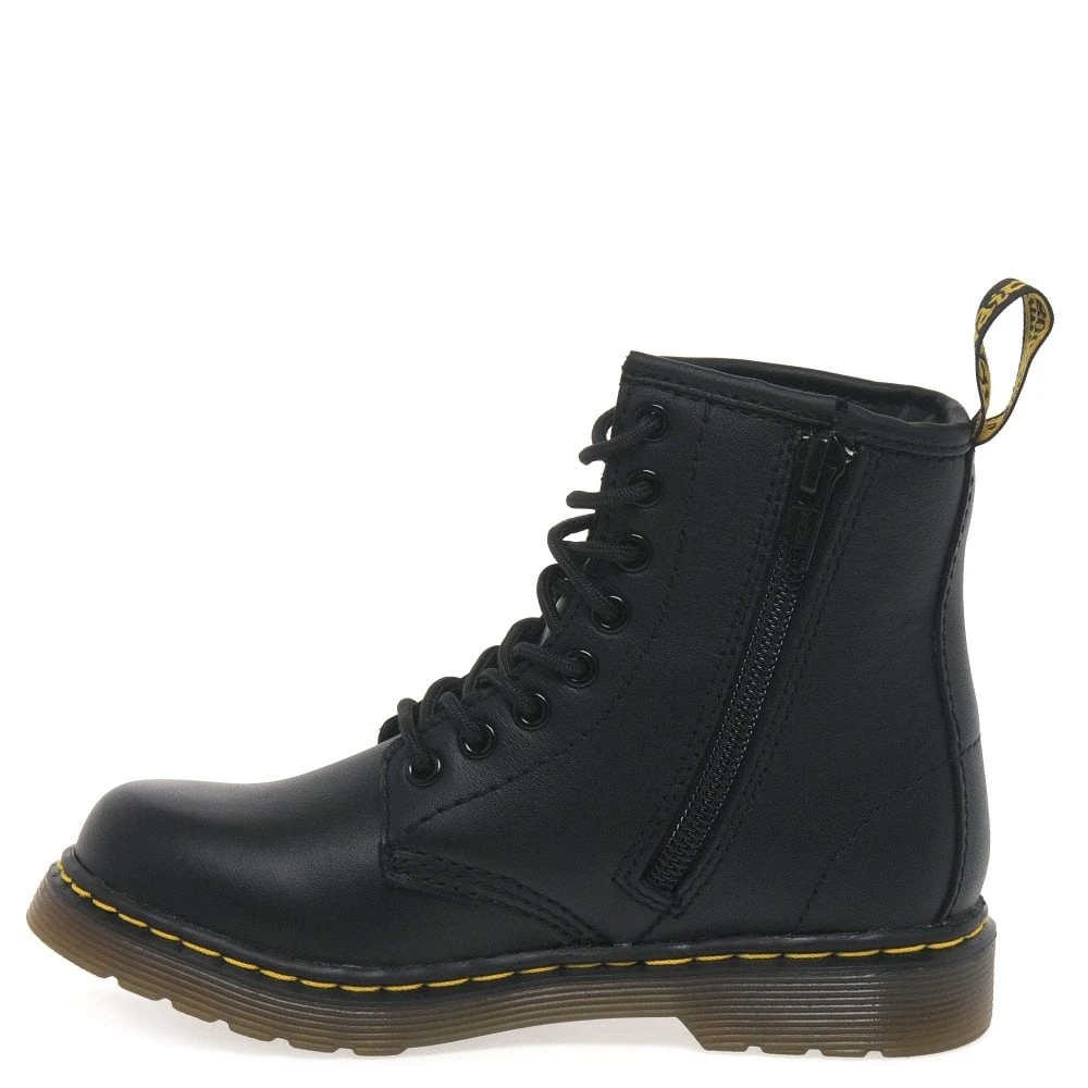 Dr. Martens Delaney Kids Black Softy T Leather Boots 5 Dr. Martens Delaney Kids Black Softy T Leather Boots - Image 3