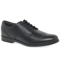 Brogue Pri Kids School Shoes