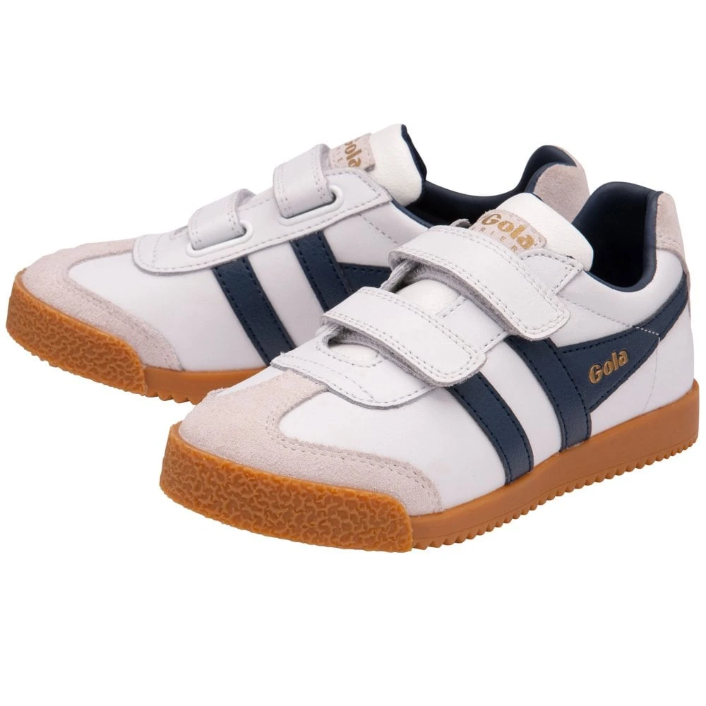Gola Harrier Leather Riptape Kids Trainers 6 Gola Harrier Leather Riptape Kids Trainers - Image 4