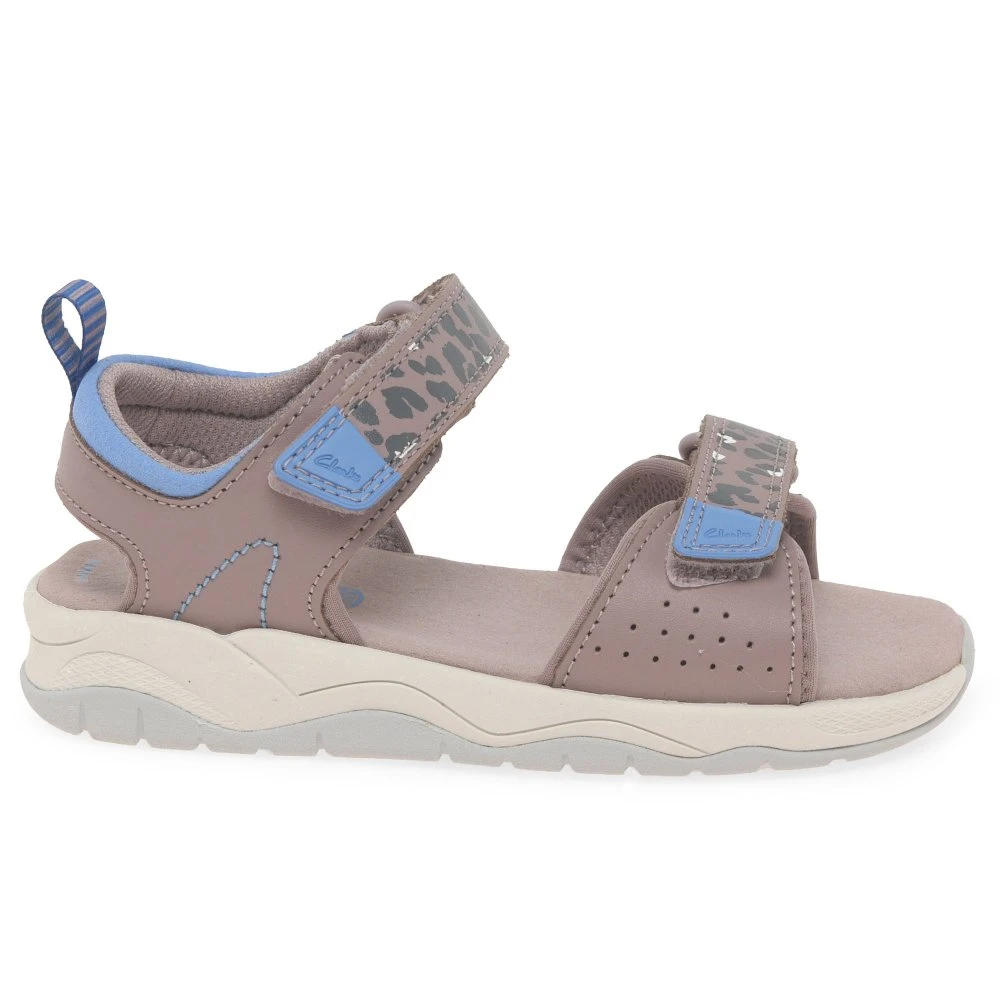 Clarks Clowder Print K Girls Sandals 4 Clarks Clowder Print K Girls Sandals - Image 2