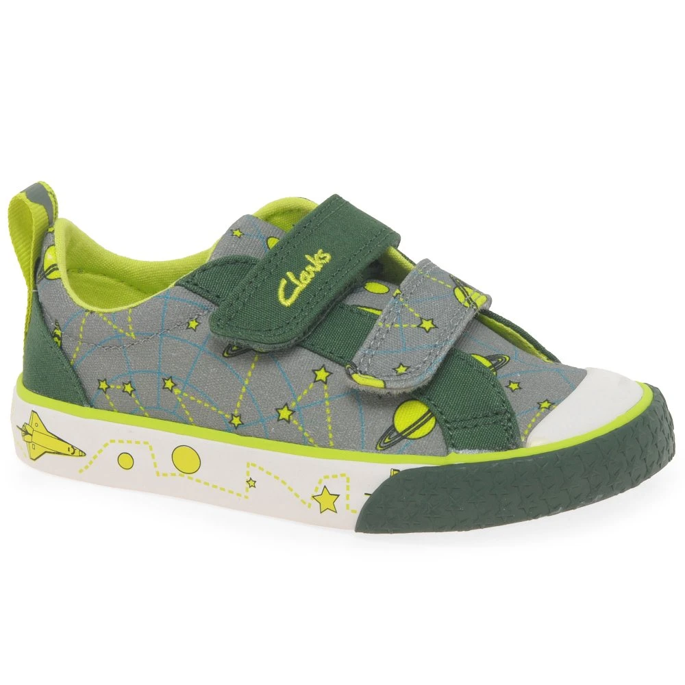 Clarks Foxing LO T Boys Infant Canvas Shoes 3 Clarks Foxing LO T Boys Infant Canvas Shoes