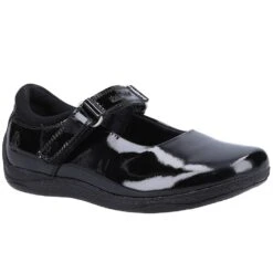 Hush Puppies Marcie Patent Junior Girls School Shoes