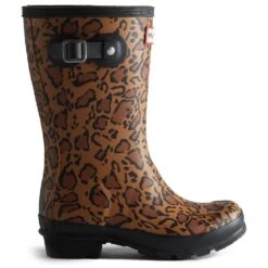 Hunter Original Leopard Print Girls Wellingtons