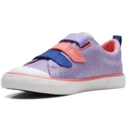 Clarks Foxing Play K Girls Canvas Trainers -Children's Shoe Store 1679066572 70678600