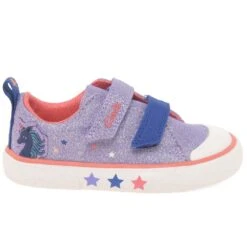 Clarks Foxing Play T Girls Infant Canvas Trainers -Children's Shoe Store 1680175011 22932300