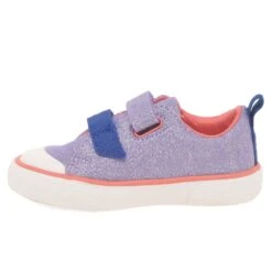 Clarks Foxing Play T Girls Infant Canvas Trainers -Children's Shoe Store 1680175014 95672300