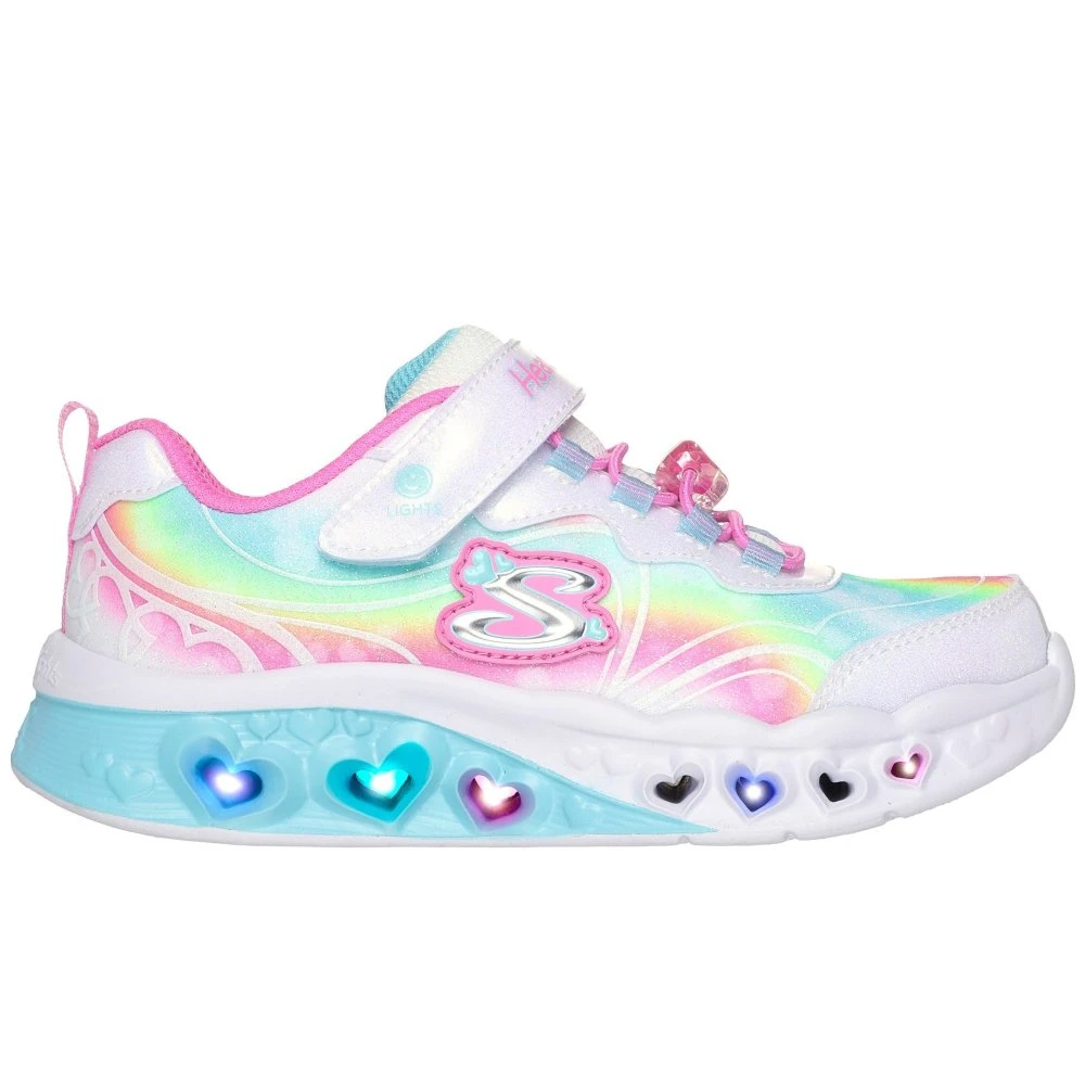 Skechers Flutter Heart Lights Groovy Swirl Girls Trainers 7 Skechers Flutter Heart Lights Groovy Swirl Girls Trainers - Image 5