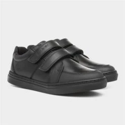 Hush Puppies Santos Boys Black Leather Shoe -Children's Shoe Store 203014 2 L06.20221212000132