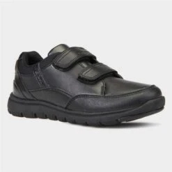 Geox J Xunday Boy B Kids Black Leather Shoe