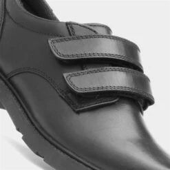 Hush Puppies Maine Boys Black Leather Shoe -Children's Shoe Store 203053 2 L05.20230703000128