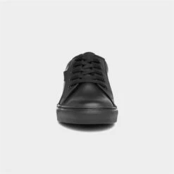 Hush Puppies Sam Boys Black Leather Shoe