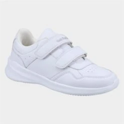 Hush Puppies Marling Jr Kids White Shoe Sizes 10-2