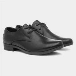 Beckett Ron Boys Formal Lace Up Shoe In Black -Children's Shoe Store 20330 2 L06.20230111000622