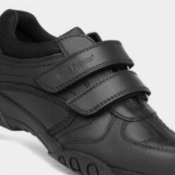 Hush Puppies Jezza Boys Black Leather Shoe -Children's Shoe Store 20333 2 L05.20230703000129