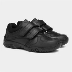Hush Puppies Jezza Boys Black Leather Shoe -Children's Shoe Store 20333 2 L06.20230703000129