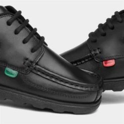 Kickers Fragma Sr Boys Lace Up Leather Shoe -Children's Shoe Store 20355 2 L05.20230609000158