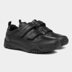 Red Tape Bray Black Easy Fasten Leather Shoe -Children's Shoe Store 20383 2 L06.20220613000314