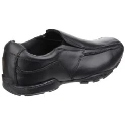 Hush Puppies Bespoke Sr Kids Black Leather Shoe