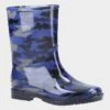 Cotswold PVC Jnr Kids Blue Camo Welly -Children's Shoe Store 799202 3 L02.20230125000721