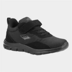 Umbro Tenby Jnr Kids Black Easy Fasten Trainer