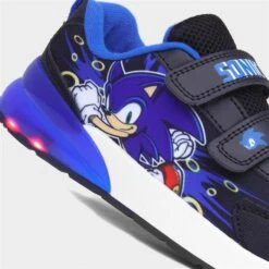 Sonic The Hedgehog Elland Lights Kids Blue Trainer -Children's Shoe Store 807166 2 L05.20230613000235