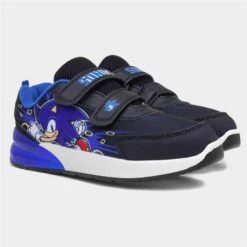 Sonic The Hedgehog Elland Lights Kids Blue Trainer -Children's Shoe Store 807166 2 L06.20230613000235
